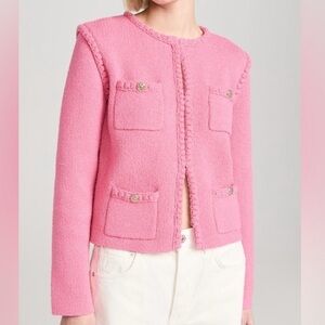 Endless Rose Pink Braided Knit Jacket